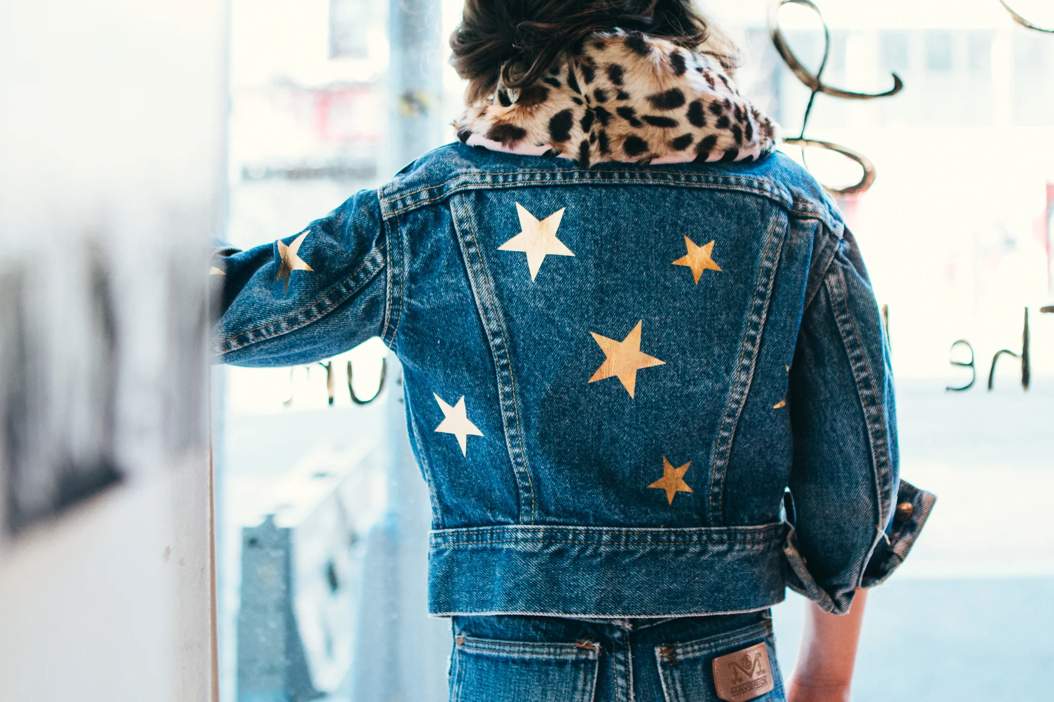 ZIGGY STARDUST - CUSTOM vintage LEE/LEVI'S denim jacket with gold